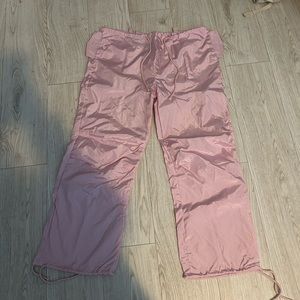 Pink parachute pants
